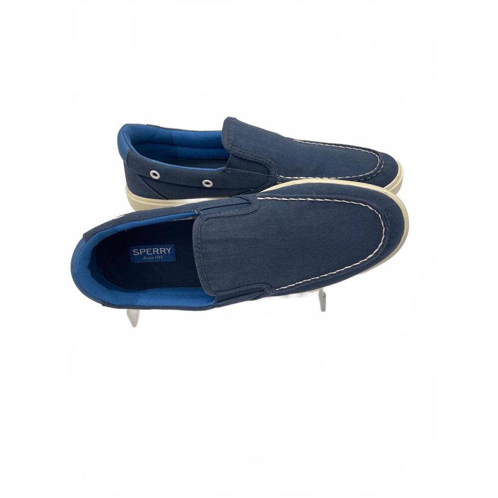 Sperry Canvas Slip-On Shoes - Navy Blue Men's size 9
